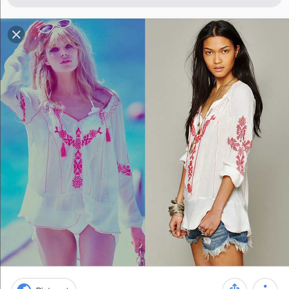 Free People embroidered tunic sz S